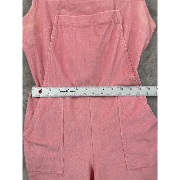nooworks Pink Corduroy Overalls Made in USA Cotton Stretch Jumpsuit - Picture 12 of 15